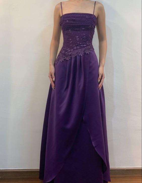 A-Line Evening Gown Formal Dress Purple Floor Length Sleeveless Dress fg6655 - VelvetHem