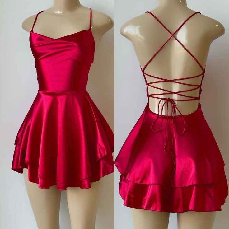 Short Prom Dresses Red Sleeveless Elegant Mini Dress fg6155 - VelvetHem