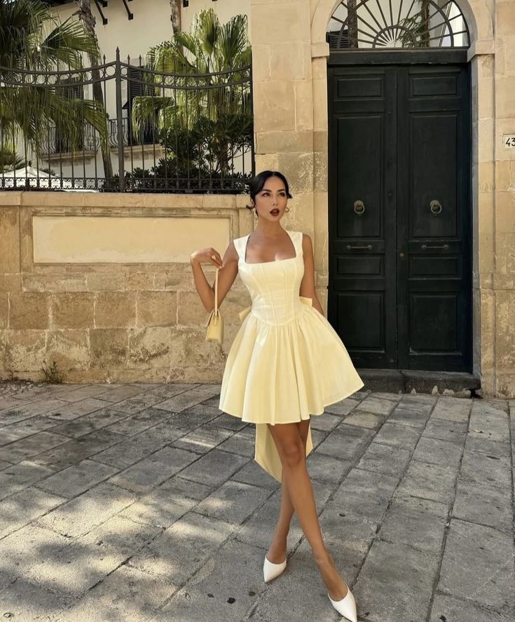 Sleeveless High-Waist Mini Dress Homecoming Dress Short Party Dress - View 2 | VelvetHem