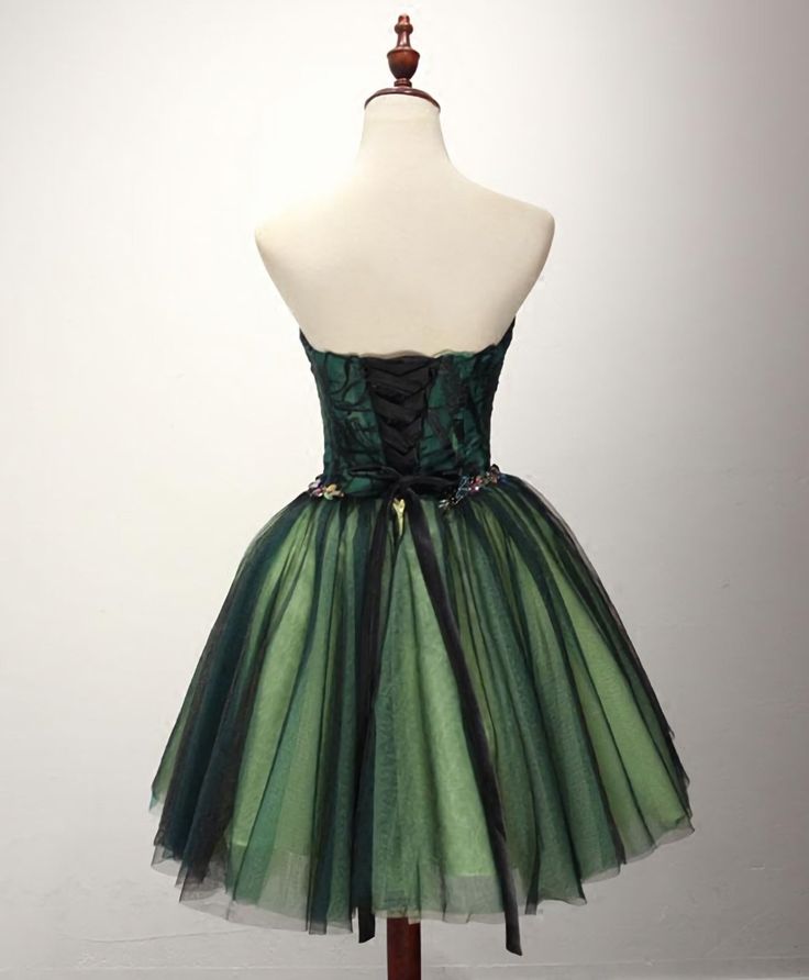 Stylish Tulle Lace Short Prom Dress, Cute Evening Dress - View 2 | VelvetHem