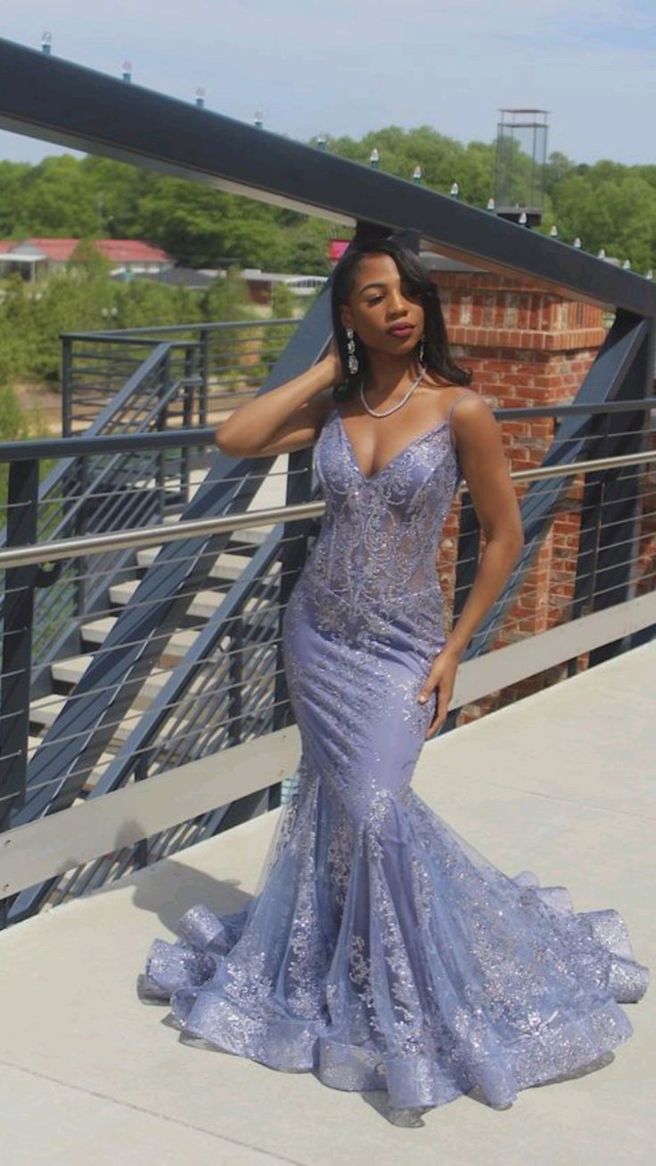 Mermaid Prom Dresses Light purple Evening Gown fg6781 - VelvetHem