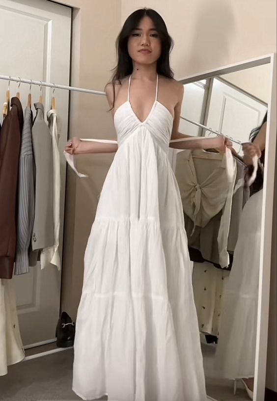 Sexy White Sleeveless Long Prom Dress,White Maxi Dress - VelvetHem