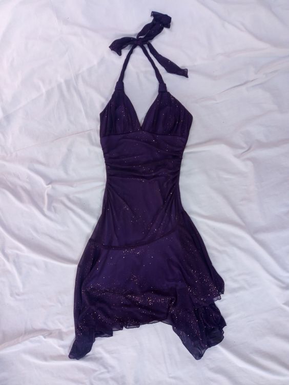 Purple V Neck Short Prom Dresses, Short Formal Homecoming Dresses fg6282 - VelvetHem