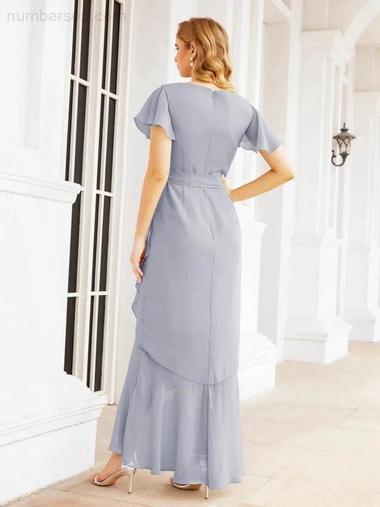ZapDress Ruffled Bridesmaid Dresses Mermaid Formal Violin Evening Party Prom Gowns 28042 (ZD16997)