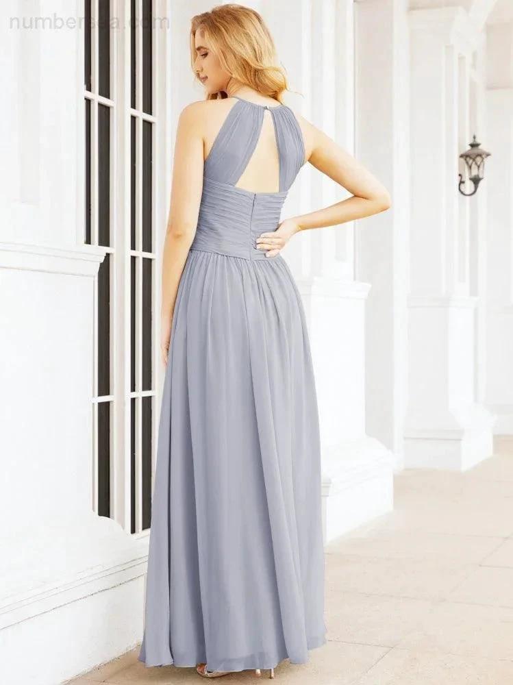 ZapDress Sleeveless Bridesmaid Dresses Long Prom Gown Zipper with Keyhole Back 28056 (ZD17040)