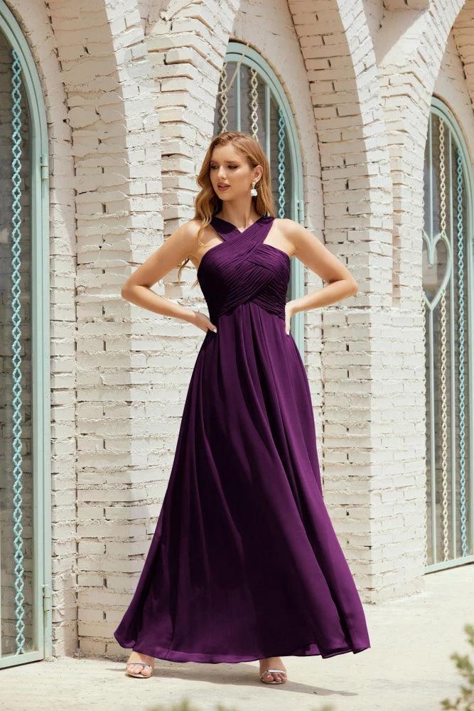 Halter Bridesmaid Dresses Formal Cocktail Prom Gown 28015 by numbersea