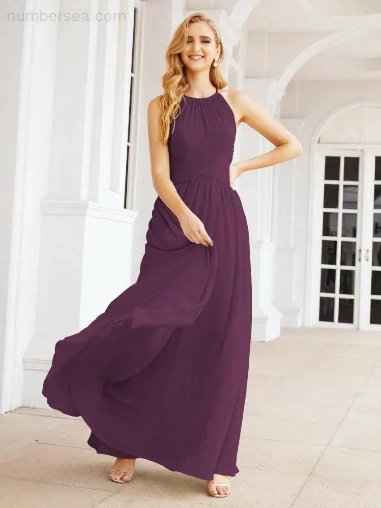 ZapDress Sleeveless Bridesmaid Dresses Long Prom Gown Zipper with Keyhole Back 28056 (ZD17040)