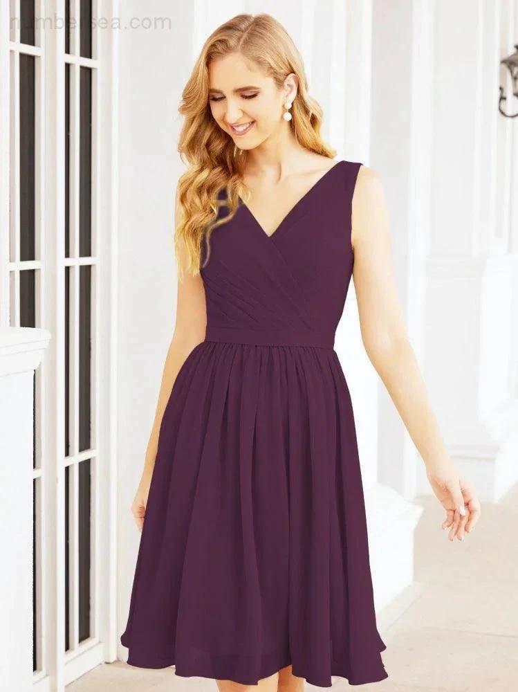 ZapDress Homecoming Dresses Knee Length Skirt V Back 28062 (ZD16943)