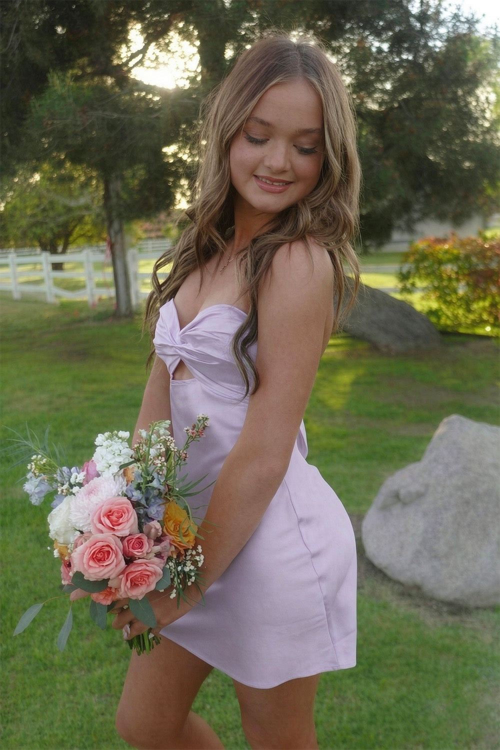 Stylish A Line Sweetheart Light Green Satin Short Homecoming Dress