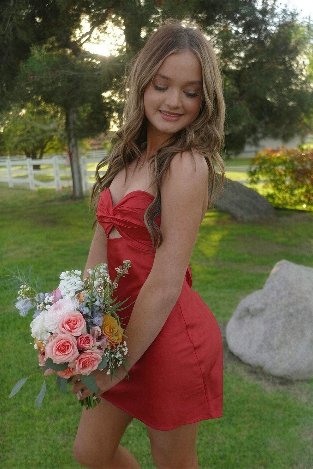 Stylish A Line Sweetheart Light Green Satin Short Homecoming Dress