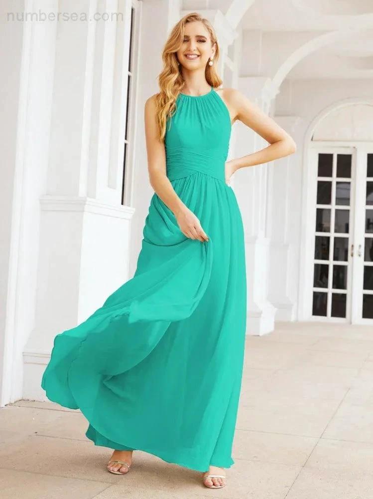 ZapDress Sleeveless Bridesmaid Dresses Long Prom Gown Zipper with Keyhole Back 28056 (ZD17040)