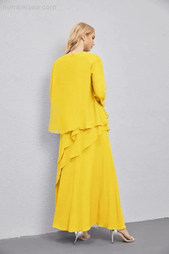 Mother of Bride Dresses with Open Front Lightweight Cardigan Formal Prom Gown 28081 (ZD16990)