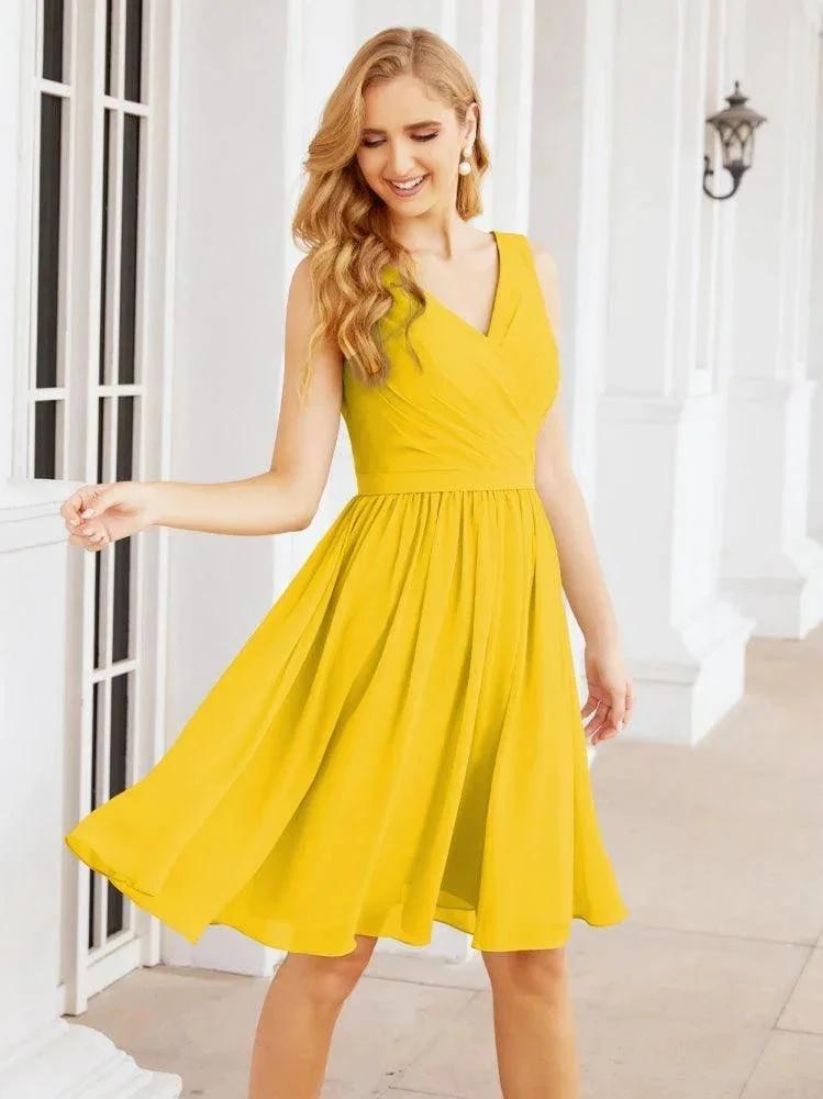 Numbersea Homecoming Dresses Knee Length Skirt V Back 28062 by numbersea
