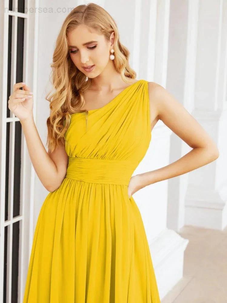 ZapDress One Shoulder Bridesmaid Dresses Long Maxi Formal Evening Party Prom Gowns 28061 (ZD17044)