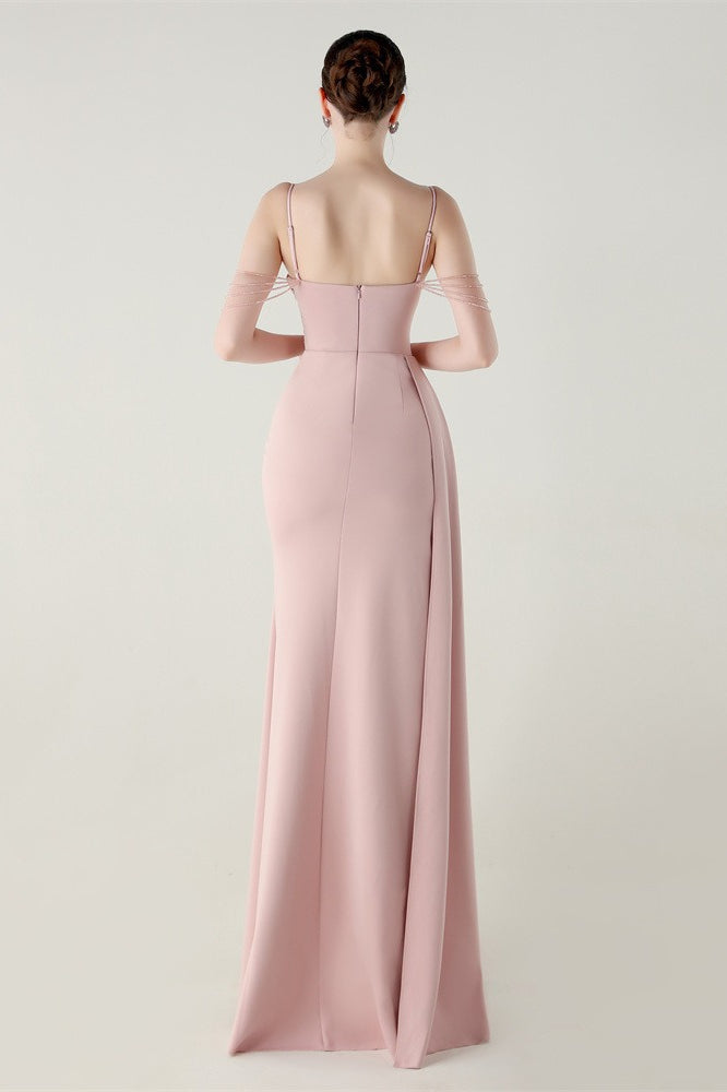 Satin Spaghetti Strap Premium Dress for Streetwear Style