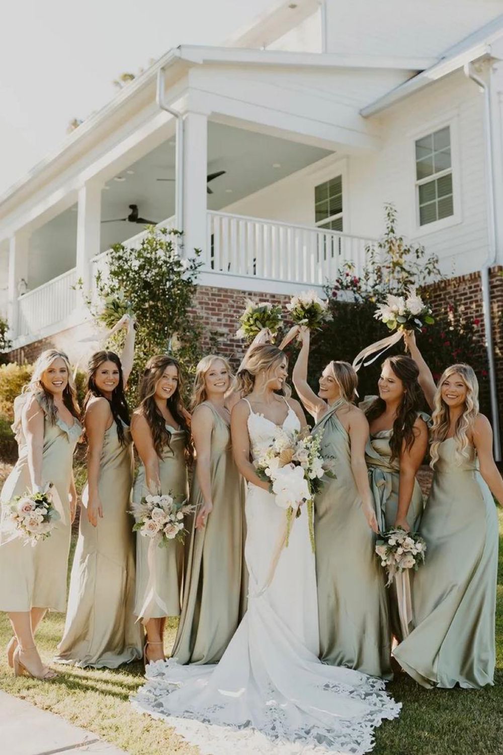 Mermaid Light Green Long Bridesmaid Dress Party Dress