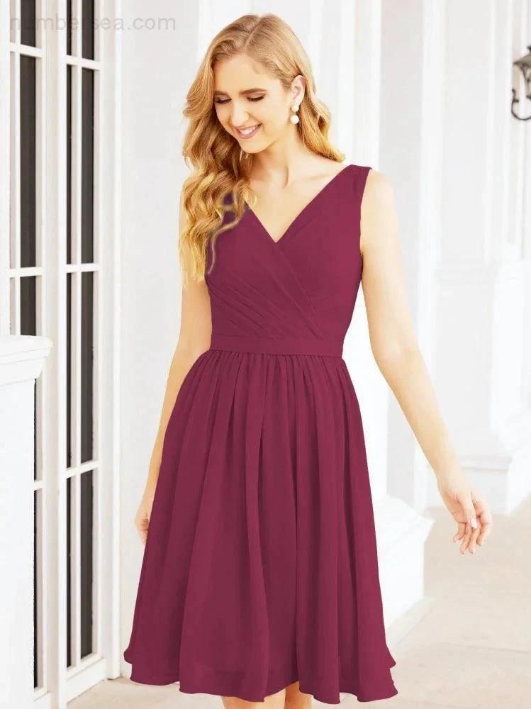 ZapDress Homecoming Dresses Knee Length Skirt V Back 28062 (ZD16943)