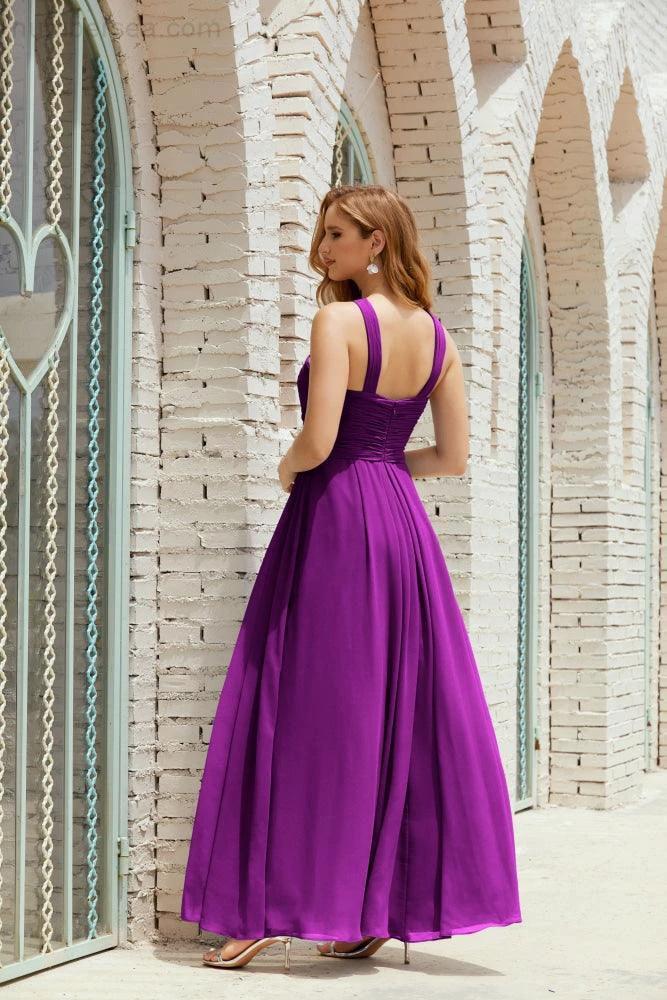 Halter Bridesmaid Dresses Formal Cocktail Prom Gown 28015 (ZD16956)