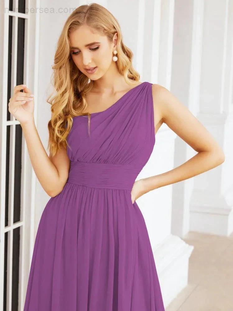 ZapDress One Shoulder Bridesmaid Dresses Long Maxi Formal Evening Party Prom Gowns 28061 (ZD17044)