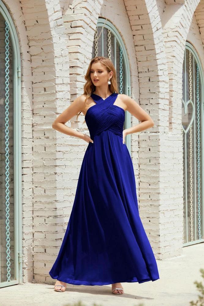 Halter Bridesmaid Dresses Formal Cocktail Prom Gown 28015 by numbersea