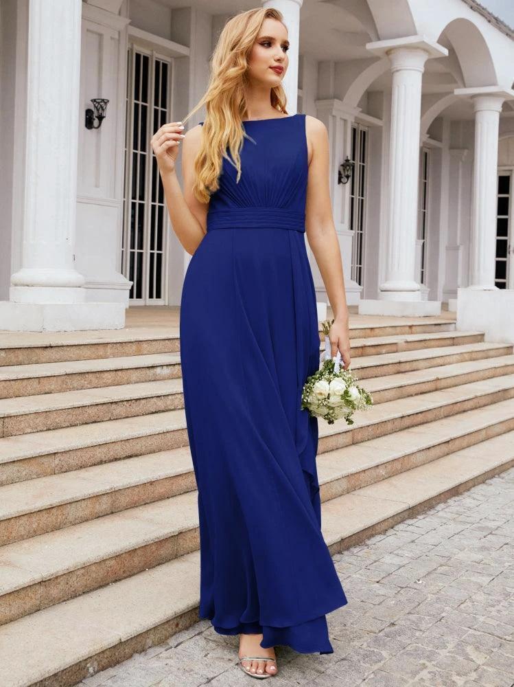 Numbersea Bridesmaid Dresses for Wedding Ruffles Long Formal Prom Gowns 28039 by numbersea