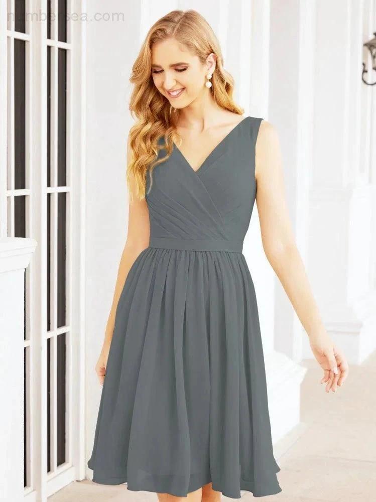 ZapDress Homecoming Dresses Knee Length Skirt V Back 28062 (ZD16943)