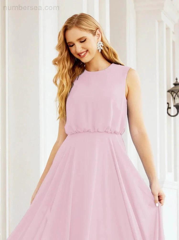ZapDress Sleeveless Long Bridesmaid Dress A line Formal Evening Prom Gown 28025 (ZD17053)