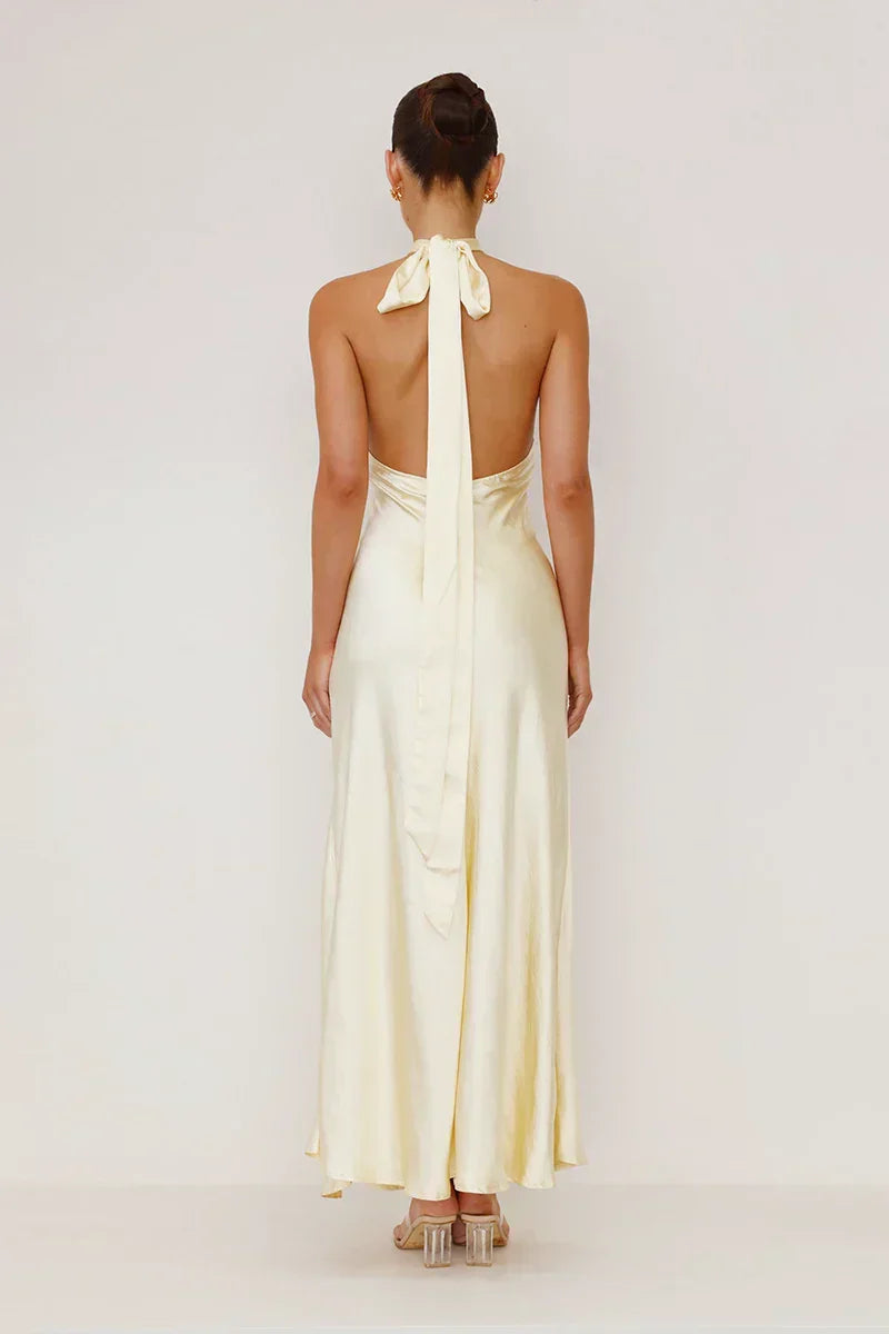 Ludmila Timeless Maxi Dress Yellow Elevated Occasion Wear