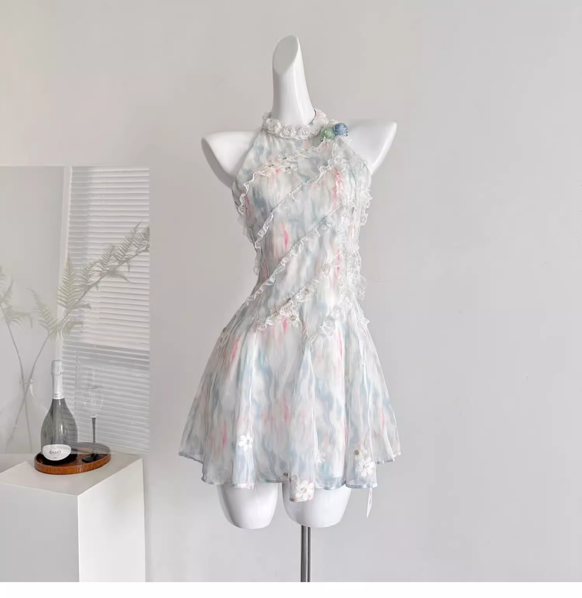 Jasmine Green Summer Sweet Slim Waist Design Short Dress - VelvetHem
