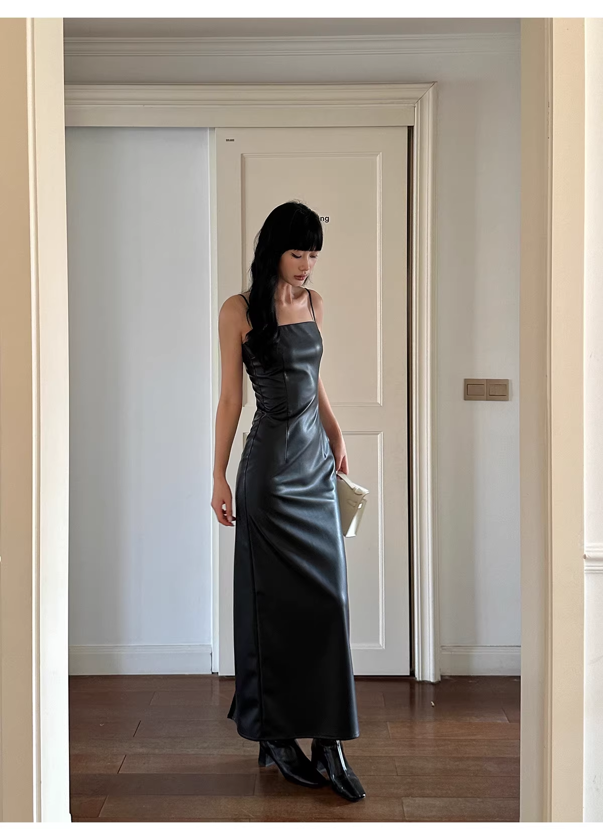 Fashion Spaghetti Straps Burgundy Sheath Long Party Dress Birthday Evening Dress - View 9 | VelvetHem