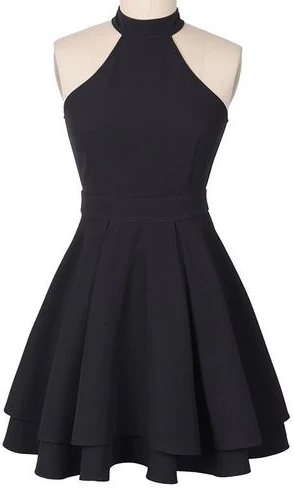 A-Line Homecoming Dress, Sleeveless Chiffon Short Party Dress - VelvetHem