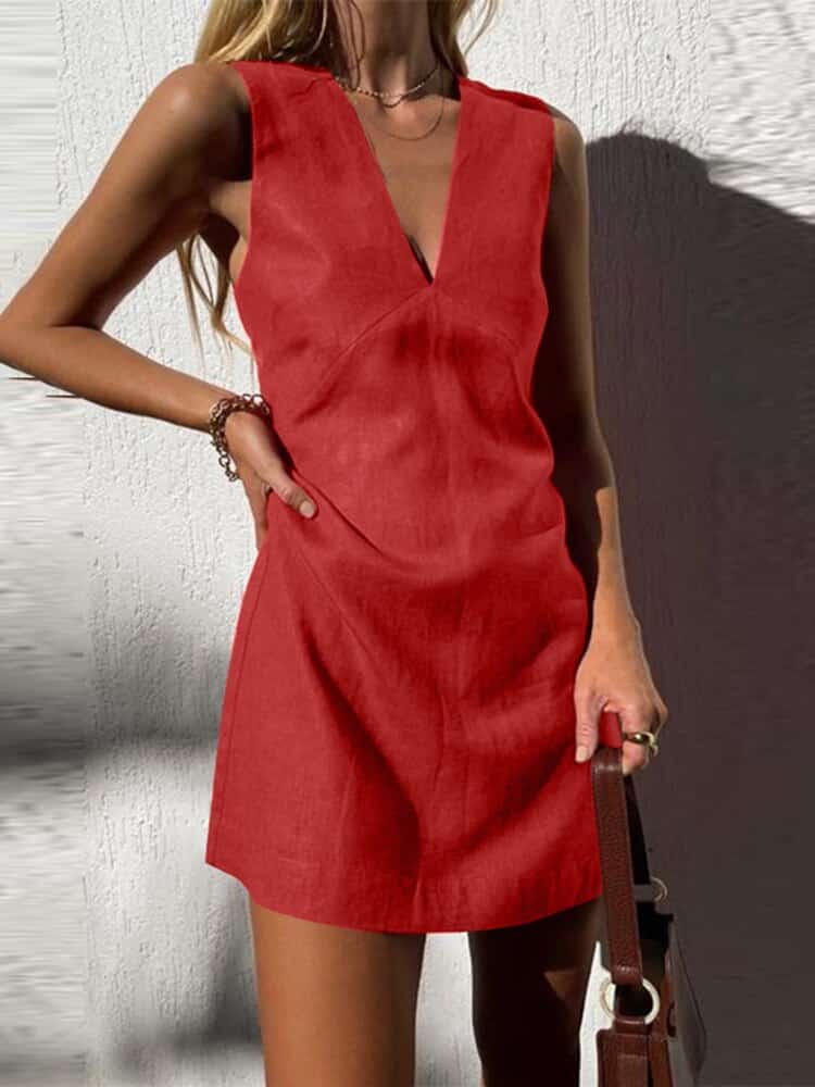 Zinnia Timeless Sleeveless Mini Dress for Women Statement Occasion Edit
