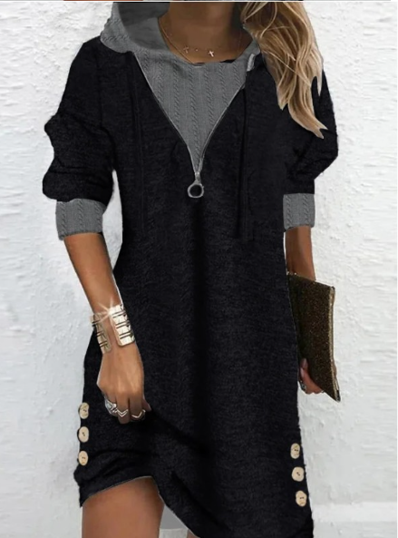 Mercedes Hooded Dress for Women Brunch Outfit Idea