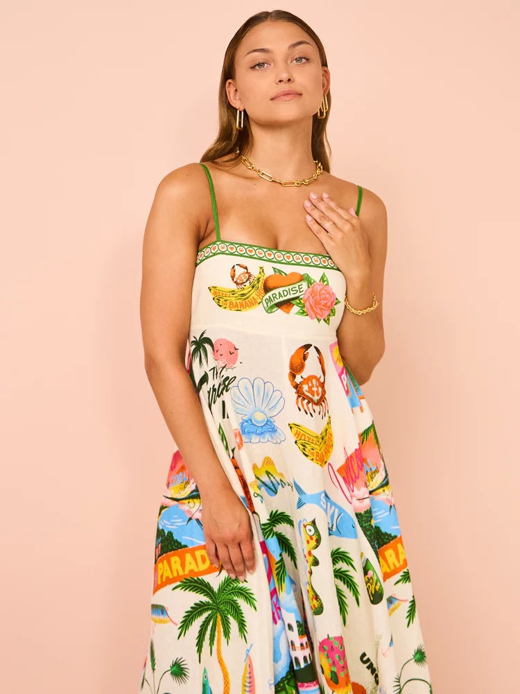 Floweron Dress Apricot