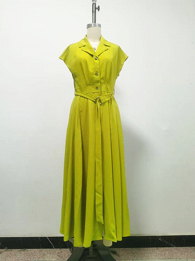 Sunshine Button-Front Shirt Dress