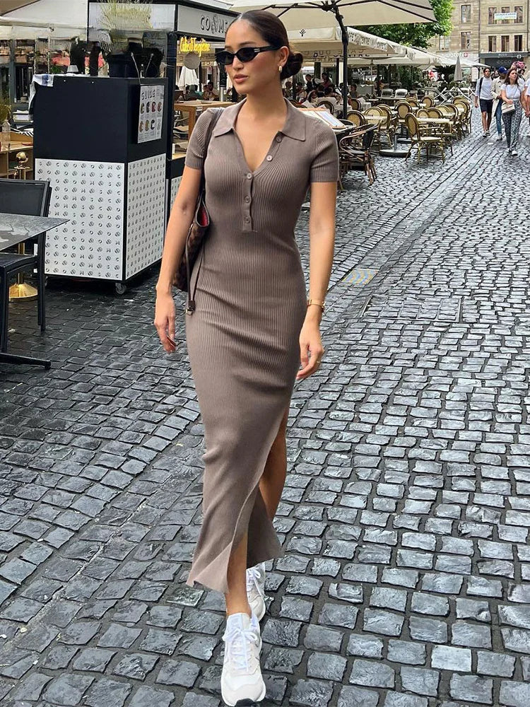 Solid Color Sleeveless Midi Dress - VelvetHem