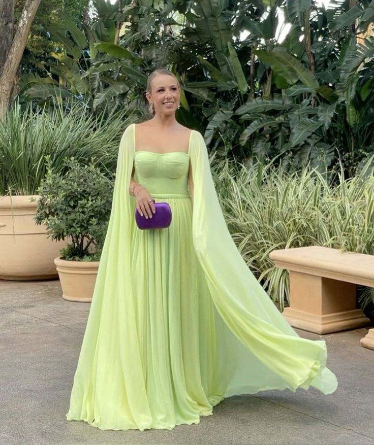 Elegant Chiffon A Line Prom Dress Party Gown - VelvetHem