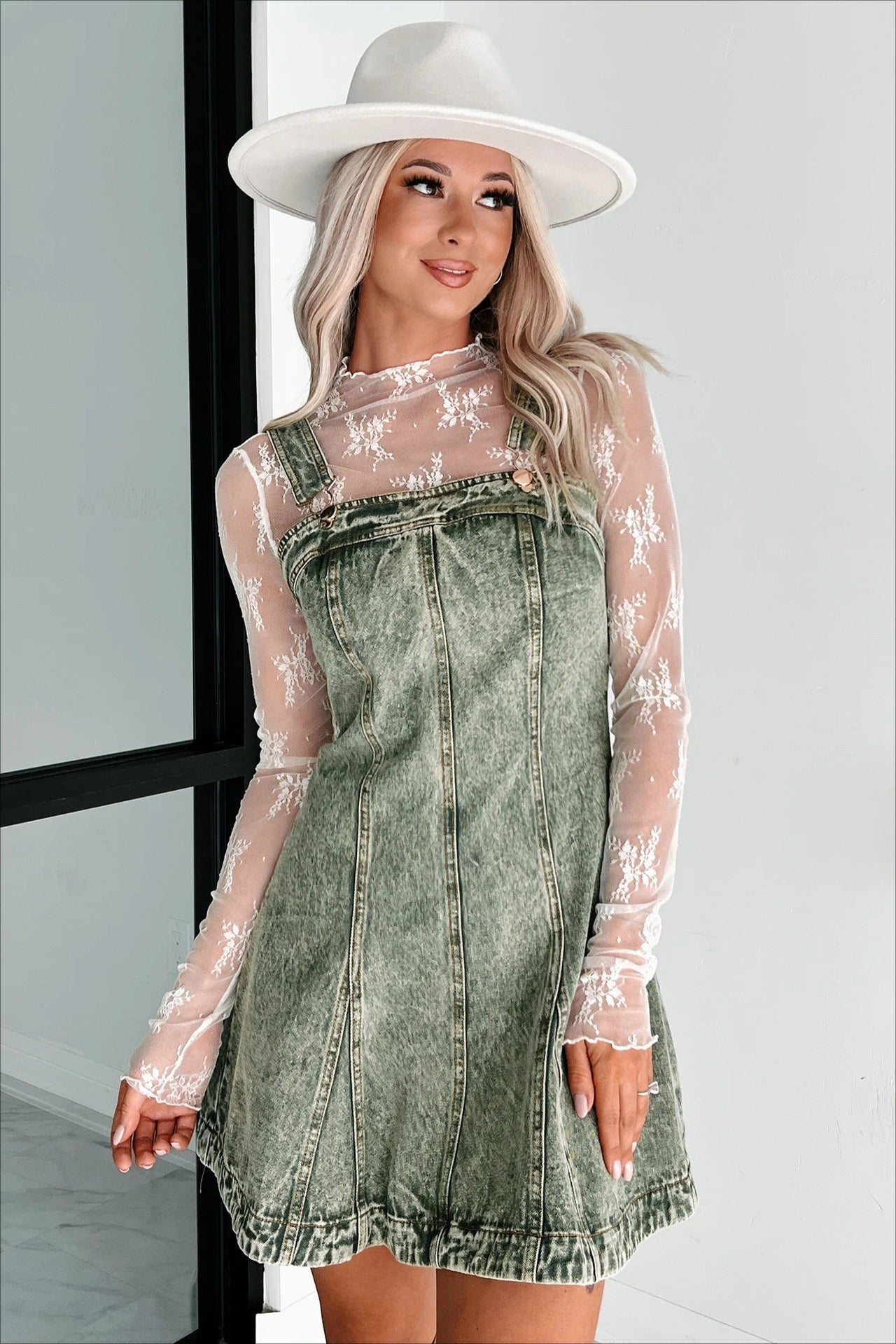 Strappy Slim Fit Denim Dress