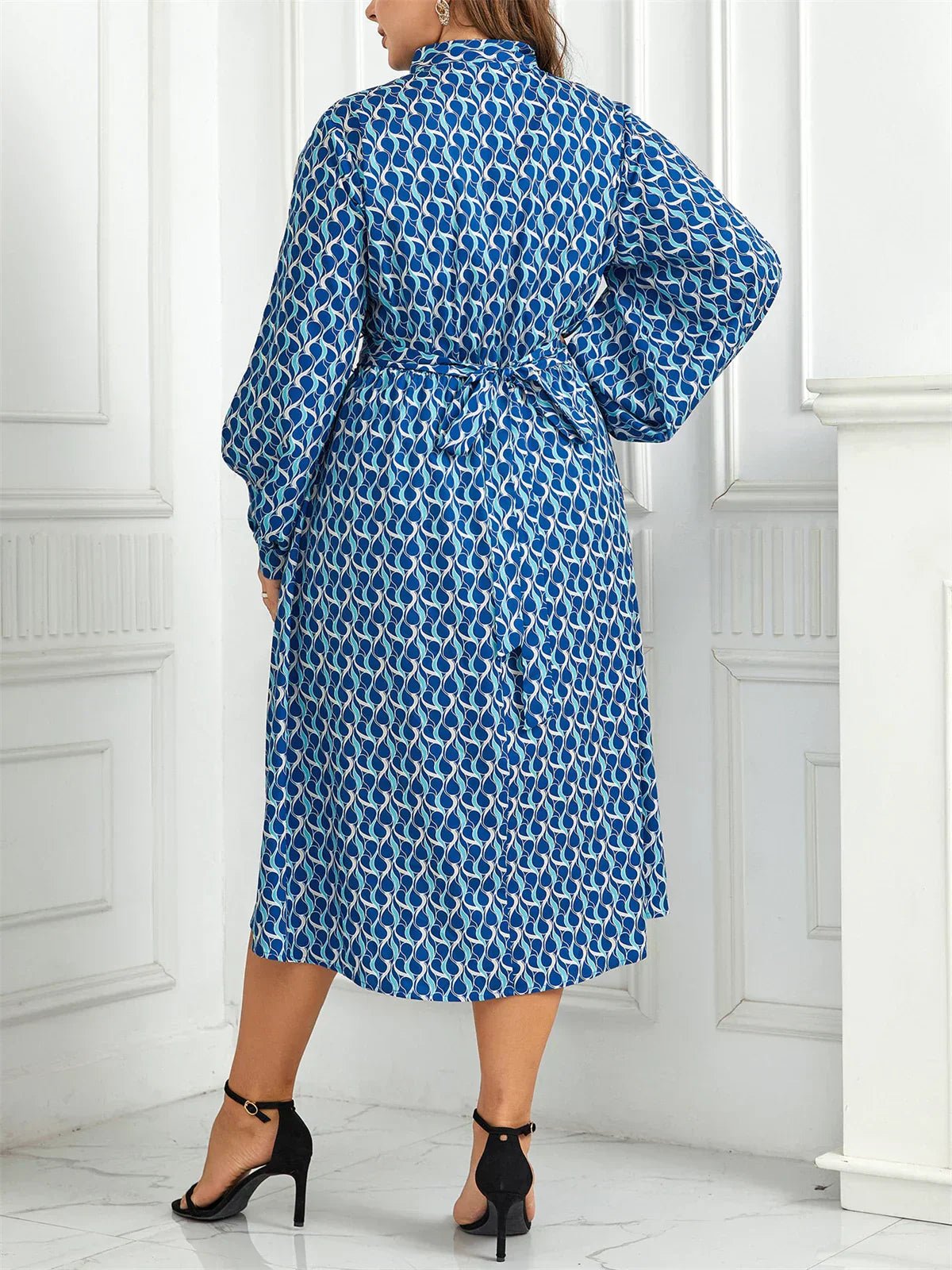 Helena Timeless Plus Size Dress Elastic Waist Designer Edit