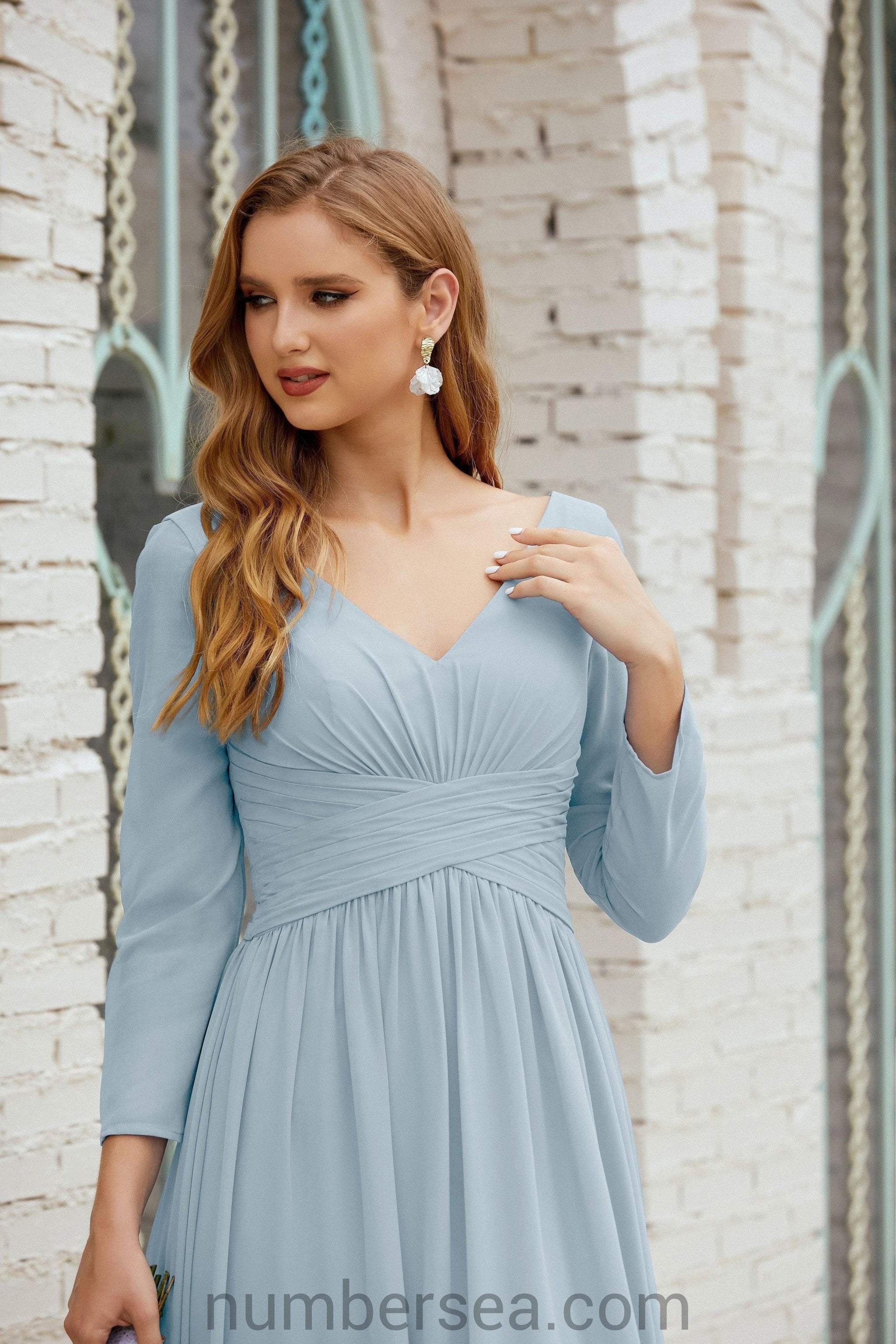 Numbersea Bridesmaid Dress Chiffon Formal Party Dress Evening Dress 28016 by numbersea