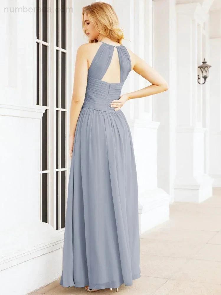ZapDress Sleeveless Bridesmaid Dresses Long Prom Gown Zipper with Keyhole Back 28056 (ZD17040)