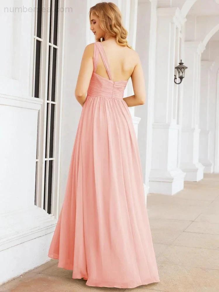 ZapDress One Shoulder Bridesmaid Dresses Long Maxi Formal Evening Party Prom Gowns 28061 (ZD17044)