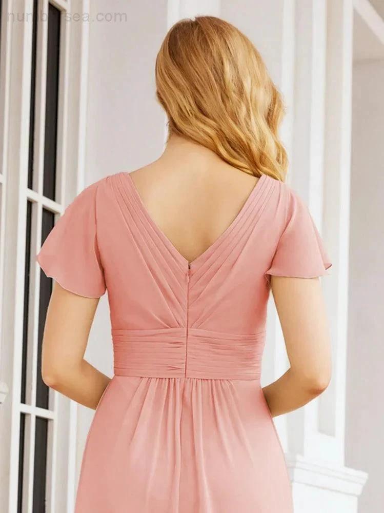 ZapDress Formal Prom Gowns for Mother of The Bride Cap Sleeves Bridesmaid Dress 28047 (ZD16958)