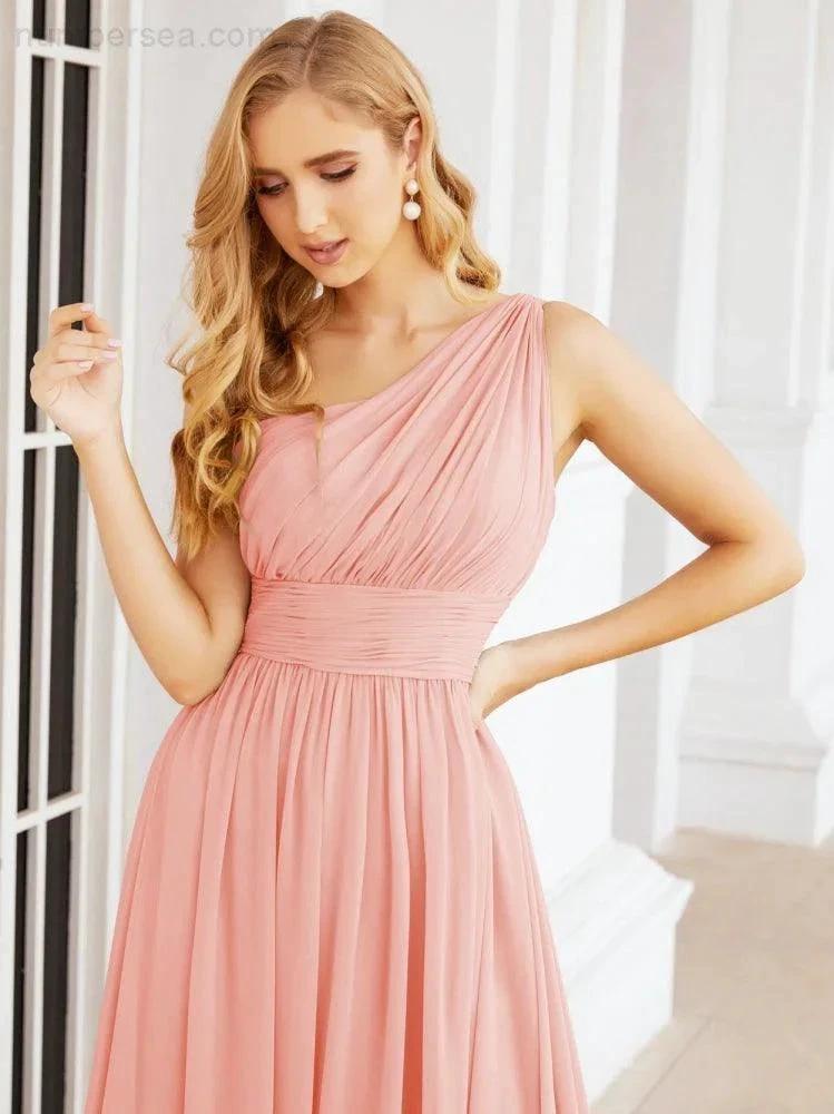 ZapDress One Shoulder Bridesmaid Dresses Long Maxi Formal Evening Party Prom Gowns 28061 (ZD17044)
