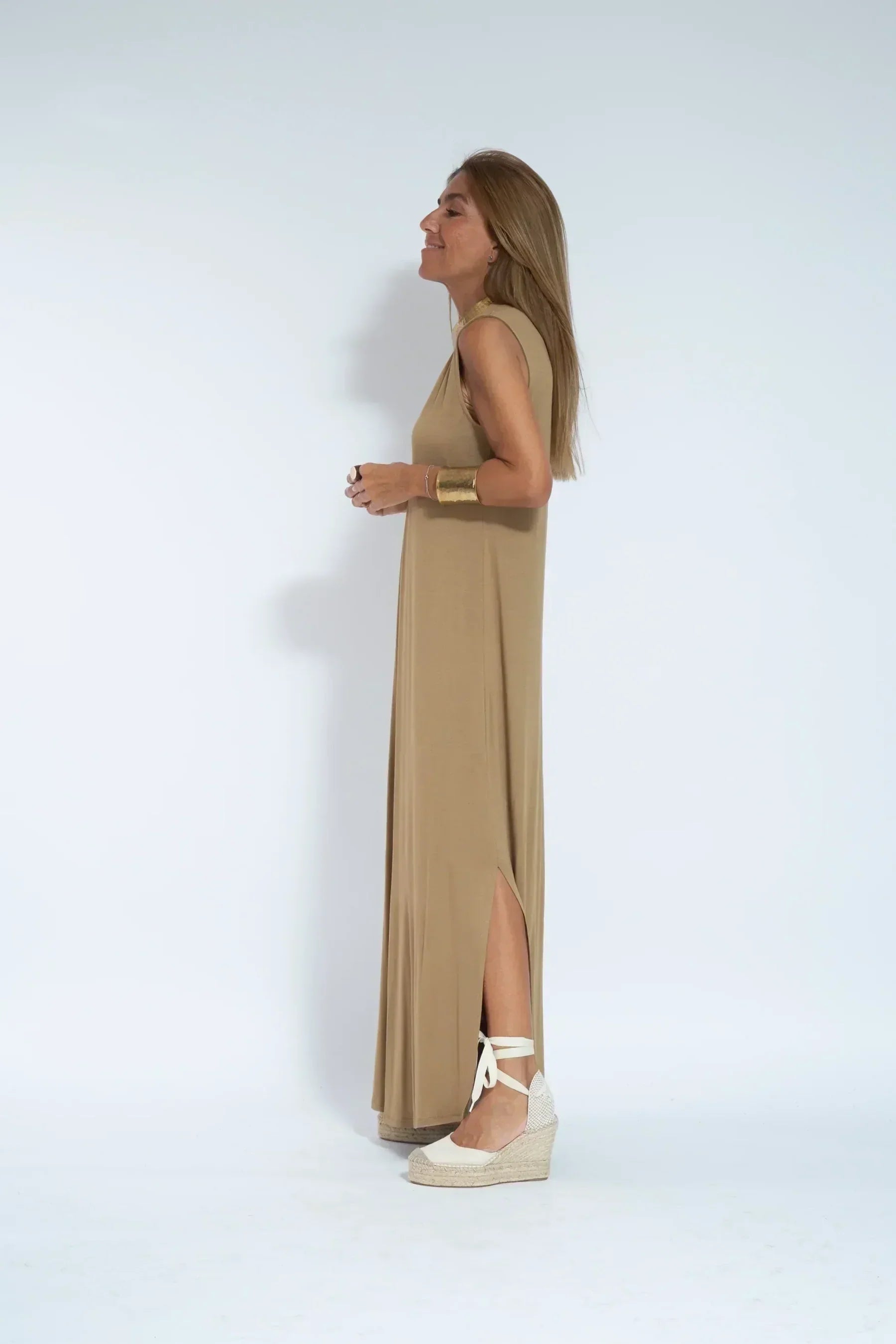 Margarita Elevated Slimming Dress with Vest Occasion Wear