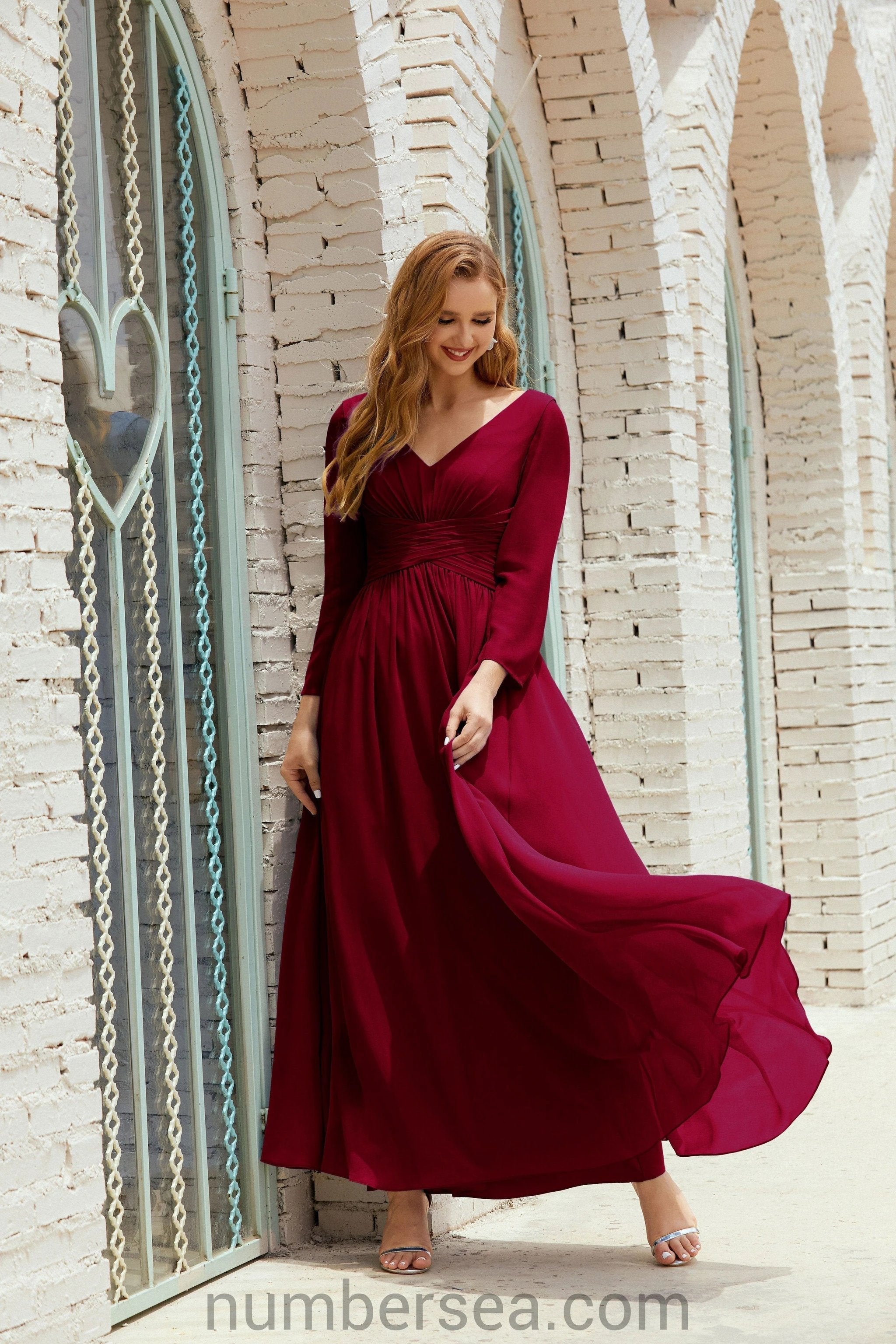 ZapDress Bridesmaid Dress Chiffon Formal Party Dress Evening Dress 28016 (ZD16992)
