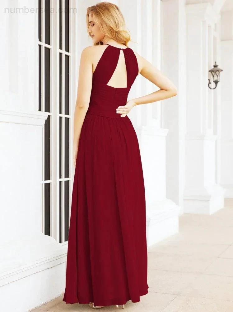 ZapDress Sleeveless Bridesmaid Dresses Long Prom Gown Zipper with Keyhole Back 28056 (ZD17040)