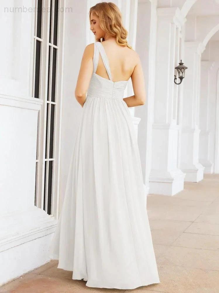 ZapDress One Shoulder Bridesmaid Dresses Long Maxi Formal Evening Party Prom Gowns 28061 (ZD17044)