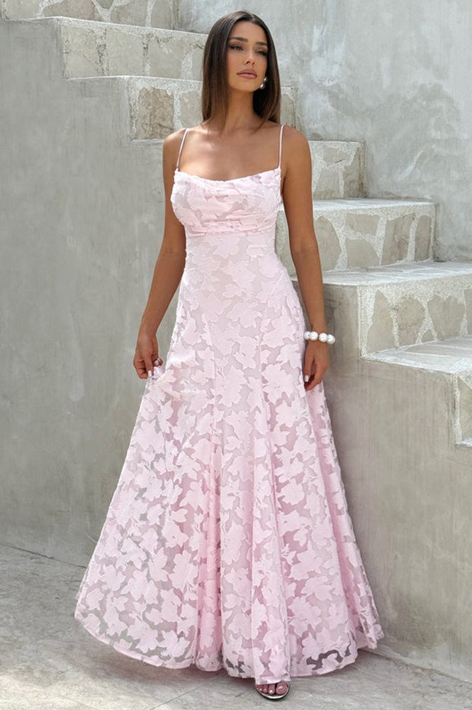 Backless Chiffon Maxi Dress - View 5 | VelvetHem
