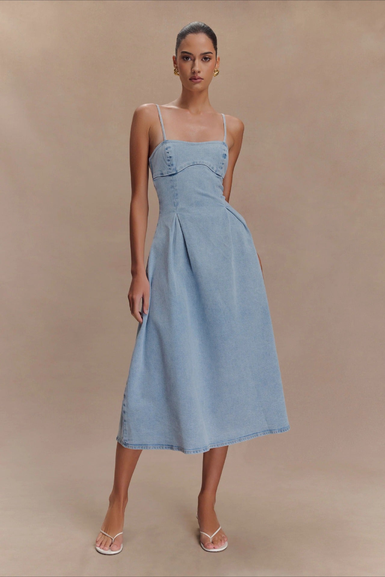 Strapless Denim Dress - VelvetHem